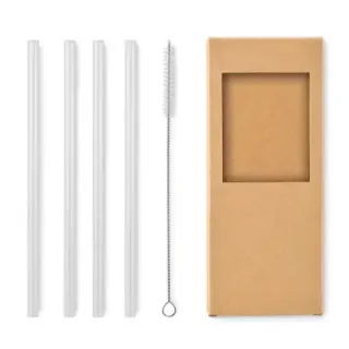 4 reusable glass straws - MO2452 (MOCN#40)